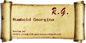 Rumbold Georgina névjegykártya